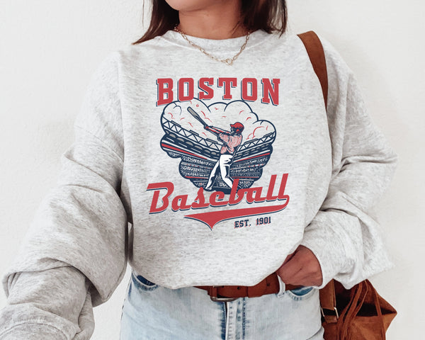 Boston Baseball Crewneck Sweatshirt, The Red Sox Sweater