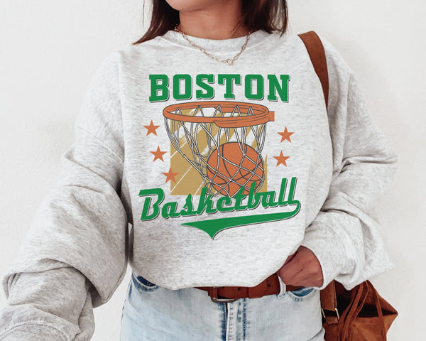 Boston Basketball Crewneck Sweatshirt, The Celtic Sweater