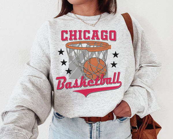 Chicago Basketball Crewneck Sweatshirt, The Bull Sweater