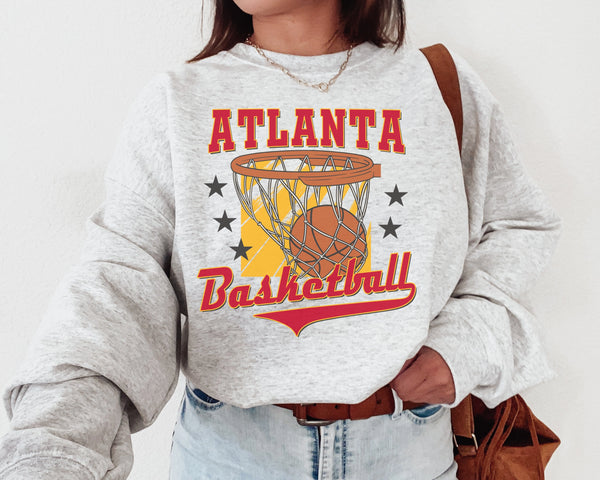 Atlanta Basketball Crewneck Sweatshirt, The Hawk Sweater