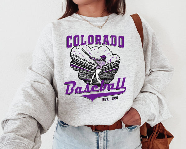 Colorado Baseball Crewneck Sweatshirt, The Rocky Sweater