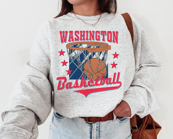 Washington Basketball Crewneck Sweatshirt, The Wizard Sweater