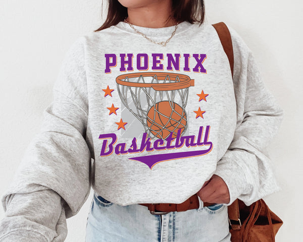 Phoenix Basketball Crewneck Sweatshirt, The Sun Sweater