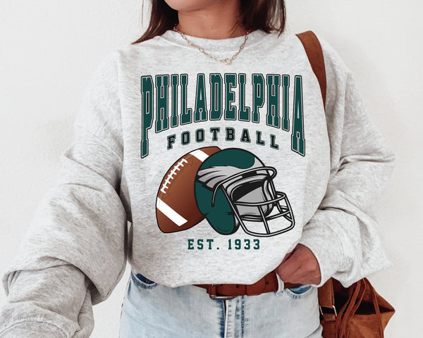 Philadelphia  Football Crewneck Sweatshirt, The Eagle Sweater