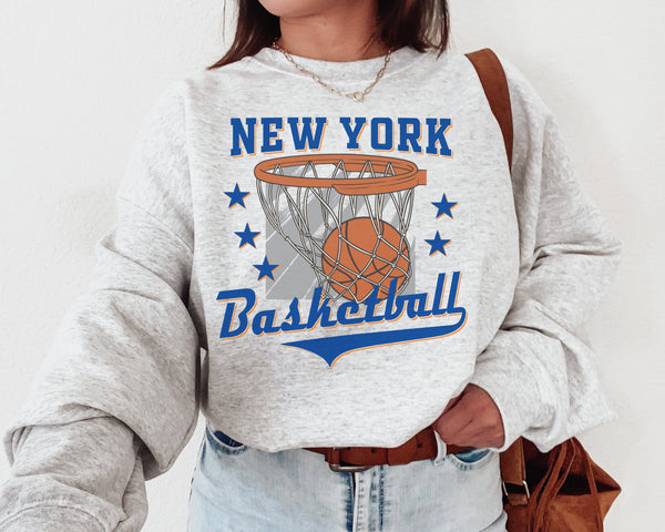 New york Basketball Crewneck Sweatshirt, The Knick Sweater