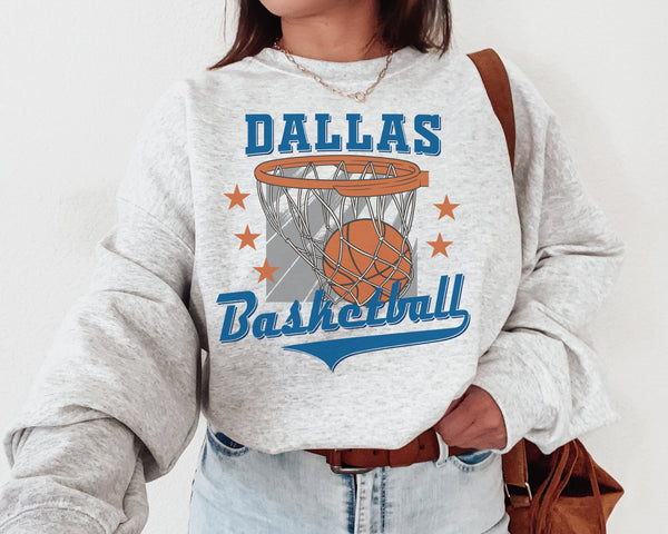 Dallas Basketball Crewneck Sweatshirt, The Maverick Sweater