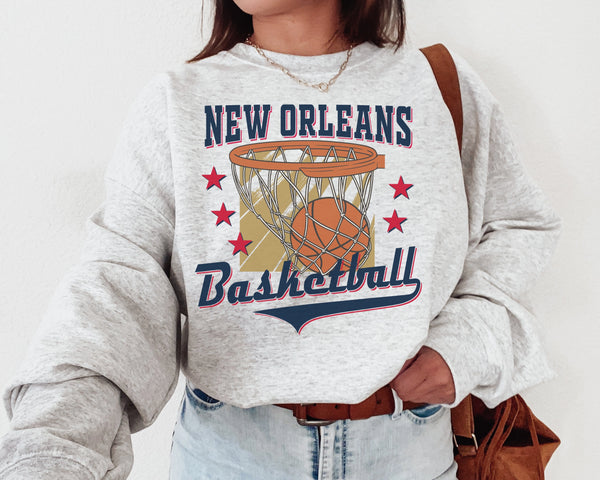 New Orleans Basketball Crewneck Sweatshirt, The Saint Sweater