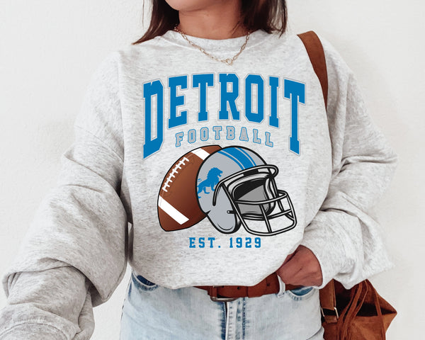 Detroit Football Crewneck Sweatshirt, The Lion Sweater