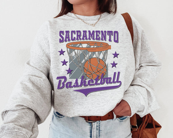 Sacramento Basketball Crewneck Sweatshirt, The King Sweater