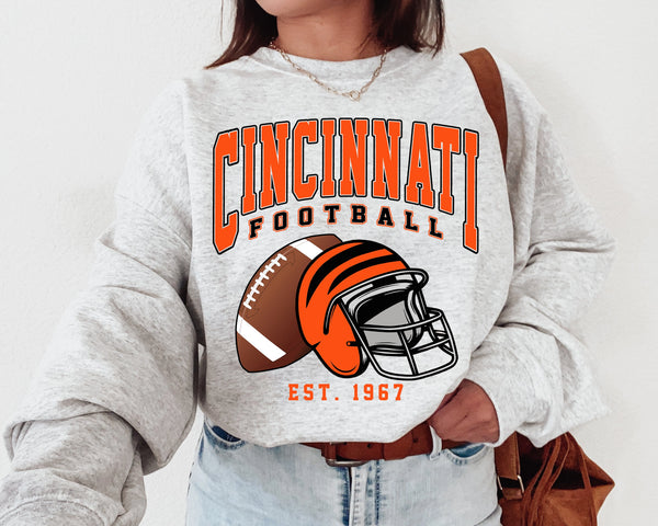 Cincinnati Football Crewneck Sweatshirt, The Bengal Sweater