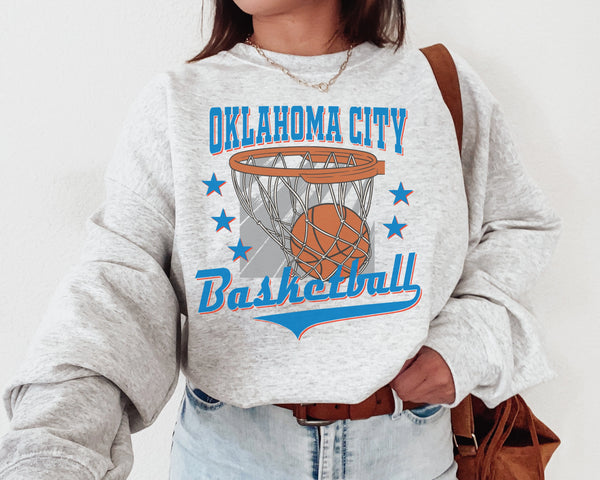 Oklahoma Basketball Crewneck Sweatshirt, The Thunder Sweater