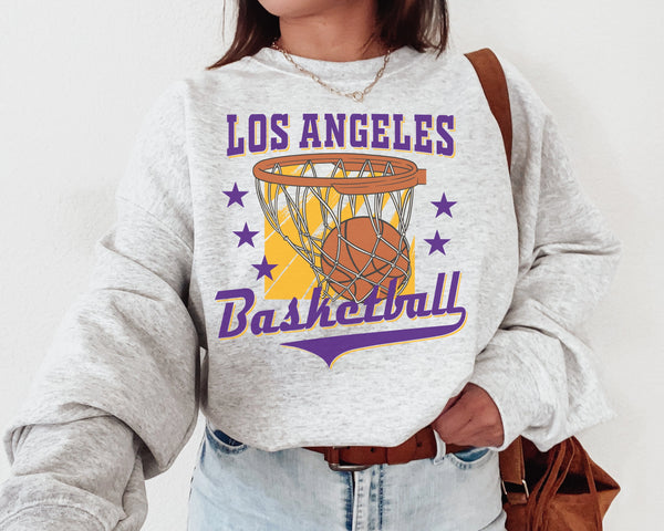 Los Angeles Basketball Crewneck Sweatshirt, The Laker Sweater