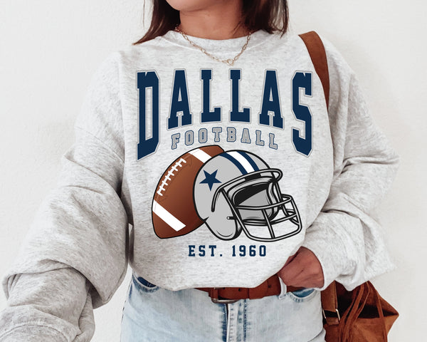 Dallas Football Crewneck Sweatshirt, The Cowboy Sweater