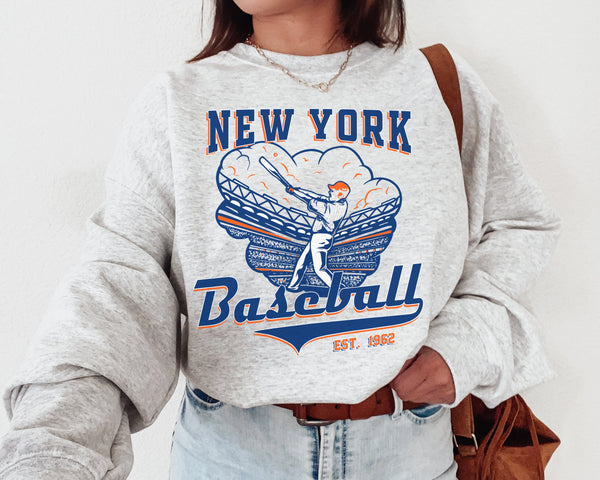 New York Baseball Crewneck Sweatshirt, The Met Sweater