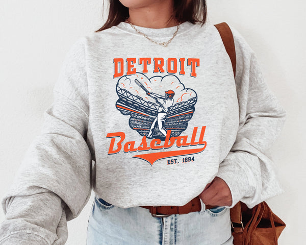 Detroit Baseball Crewneck Sweatshirt, The Tiger Sweater