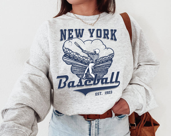 New York Baseball Crewneck Sweatshirt, The Yankee Sweater