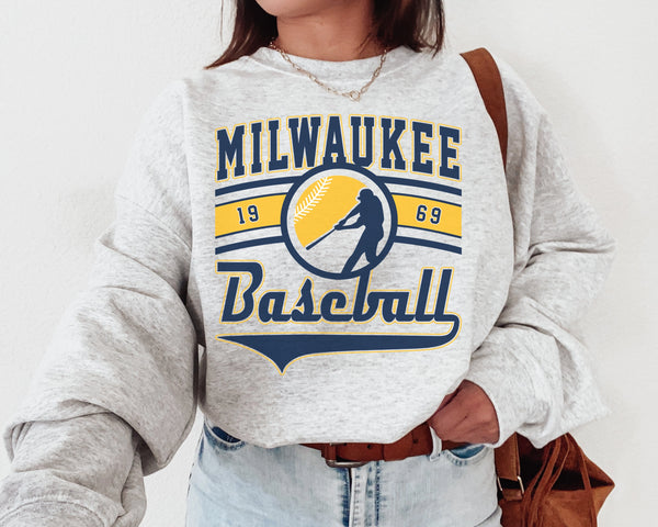 Milwaukee Baseball Crewneck Sweatshirt, The Brewer Sweater