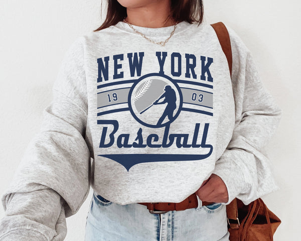 New York Baseball Crewneck Sweatshirt, The Yanke Sweater