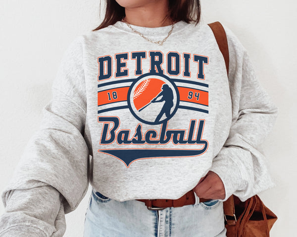 Detroit Baseball Crewneck Sweatshirt, The Tiger Sweater