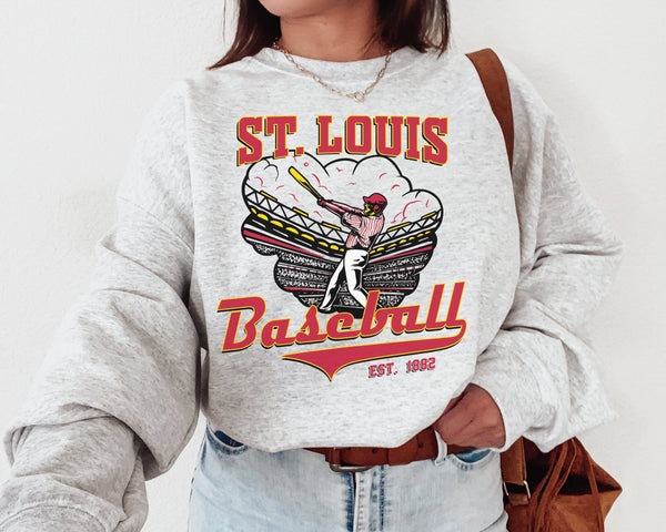 St.Louis Baseball Crewneck Sweatshirt, The Cardinal Sweater