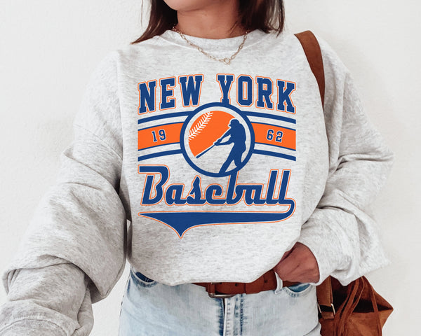 New York Baseball Crewneck Sweatshirt, The Met Sweater