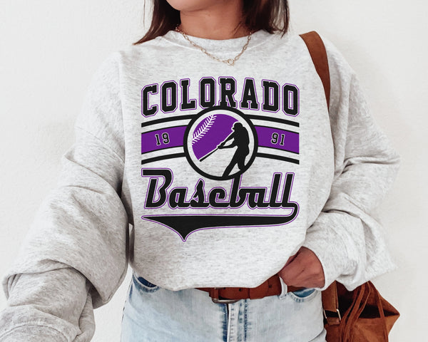 Colorado Baseball Crewneck Sweatshirt, The Rocky Sweater