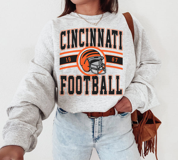 Vintage Cincinnati Football Crewneck Sweatshirt, The Bengal Sweater