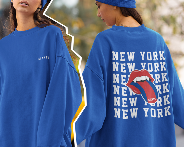 Retro New York Football Crewneck Sweatshirt, The Giant Sweater