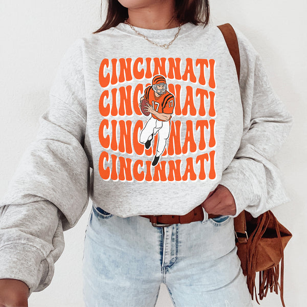 Cincinnati Football Crewneck Sweatshirt, The Bengal Sweater