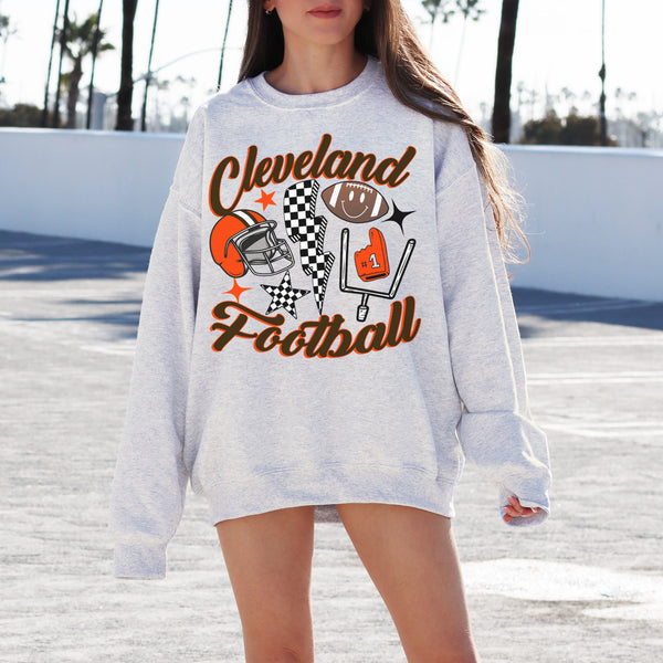 Vintage Cleveland Football Crewneck Sweatshirt, The Browns Sweater