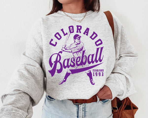 Colorado Rockie Baseball Crewneck Sweatshirt , The Rockie Sweater