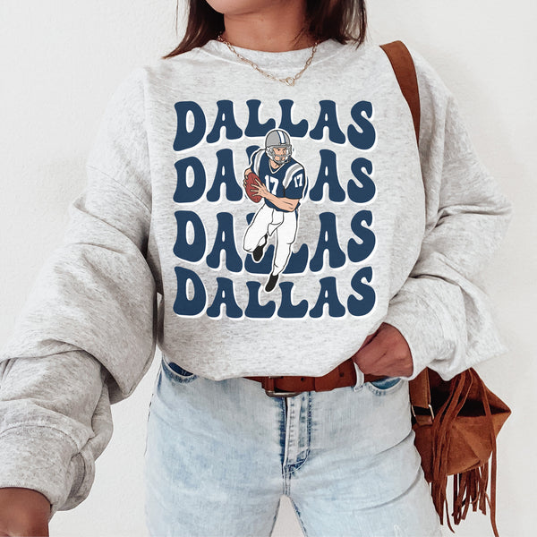 Dallas Football Crewneck Sweatshirt, The Cowboy Sweater