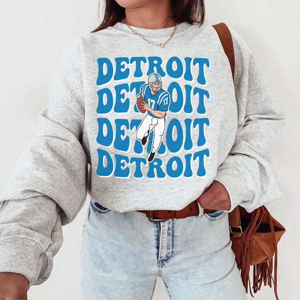 Detroit Football Crewneck Sweatshirt, The Lion Sweater