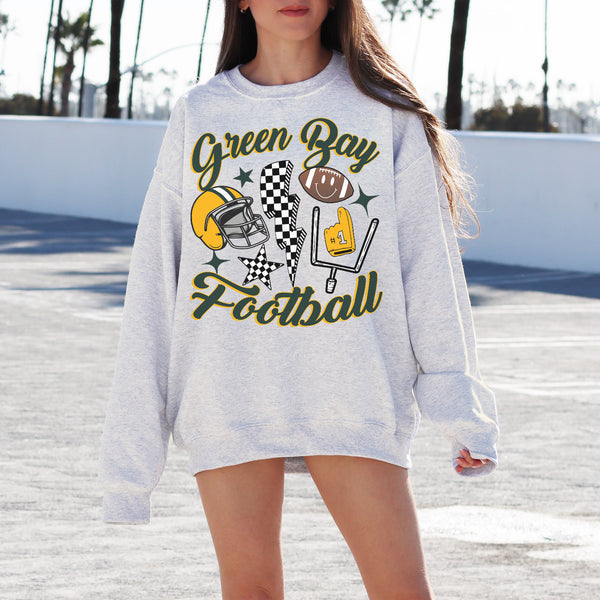 Vintage Green Bay Football Crewneck Sweatshirt, The Packer Sweater