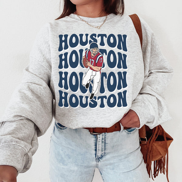 Houston Football Crewneck Sweatshirt, The Texan Sweater