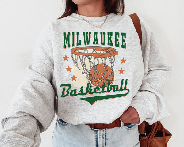 Milwaukee Basketball Crewneck Sweatshirt, The Buck Sweater