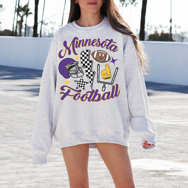 Vintage Minnesota Football Crewneck Sweatshirt, The Viking Sweater