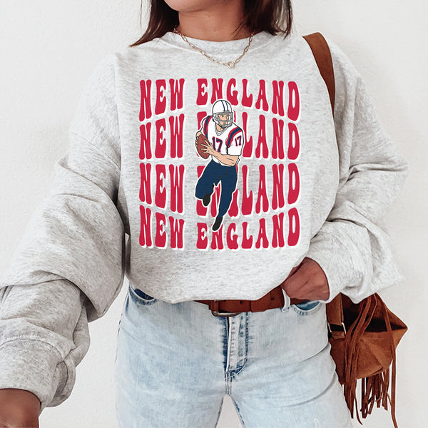 New England Football Crewneck Sweatshirt, The Patriot Sweater