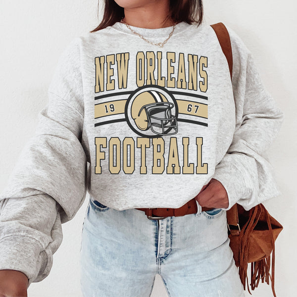 Vintage New Orleans Football Crewneck Sweatshirt, The Saint Sweater