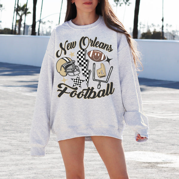 Vintage New Orleans Football Crewneck Sweatshirt, The Saint Sweater