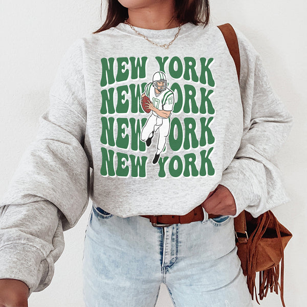 New York Football Crewneck Sweatshirt, The Jet Sweater