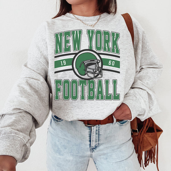 Vintage New York Football Crewneck Sweatshirt, The Jet Sweater