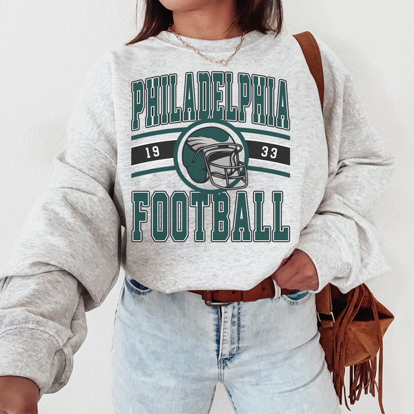 Vintage Philadelphia Football Crewneck Sweatshirt, The Eagle Sweater