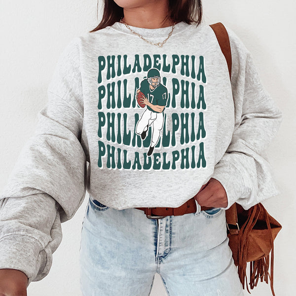 Philadelphia Football Crewneck Sweatshirt, The Eagle Sweater