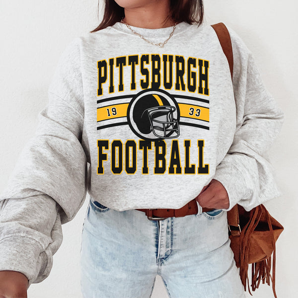 Vintage Pittsburg Football Crewneck Sweatshirt, The Steeler Sweater