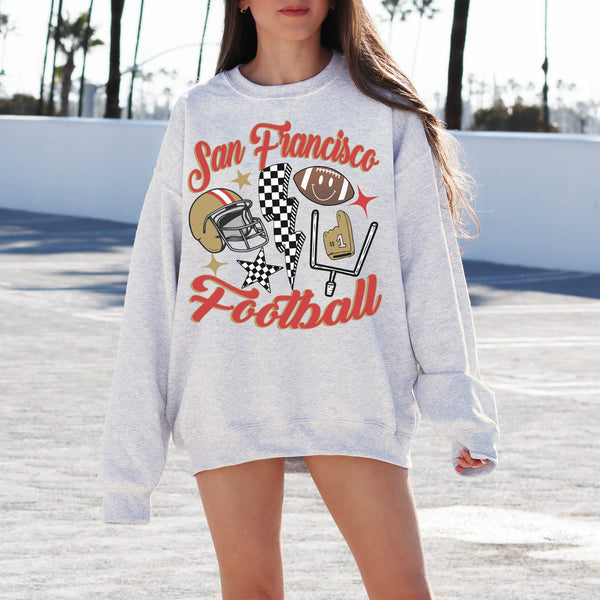 Vintage San Francisco Football Crewneck Sweatshirt, The 49er Sweater