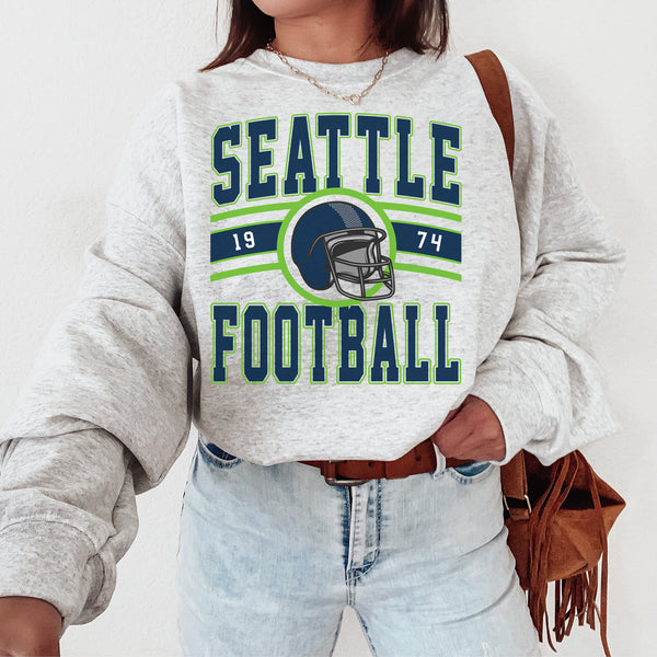 Vintage Seattle Football Crewneck Sweatshirt, The Seahawk Sweater