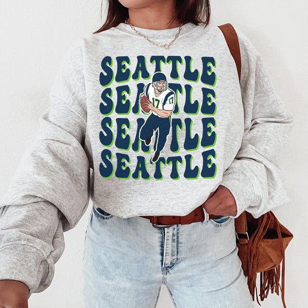 Seattle Football Crewneck Sweatshirt, The Seahawk Sweater