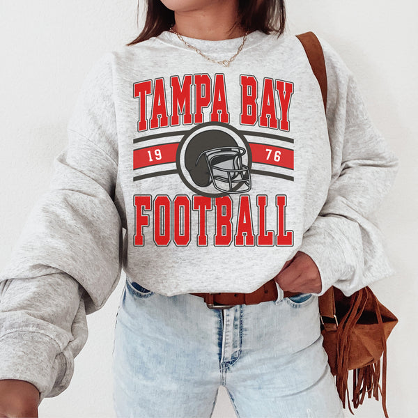 Vintage Tampa Bay Football Crewneck Sweatshirt, The Buccaneer Sweater