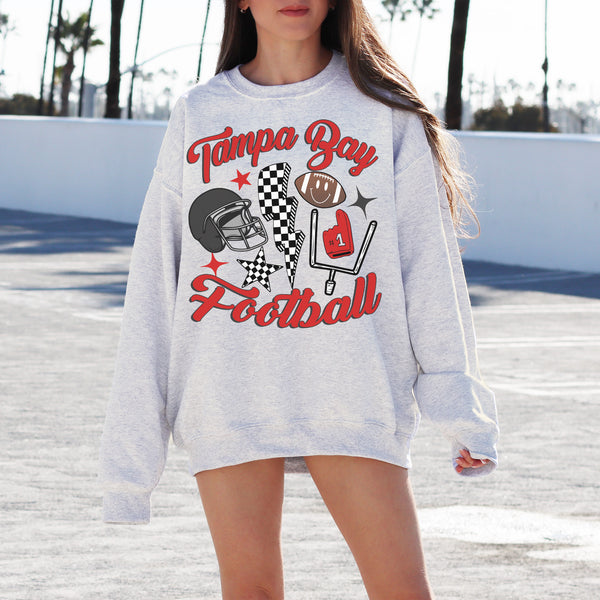 Vintage Tampa Bay Football Crewneck Sweatshirt, The Buccaneers Sweater